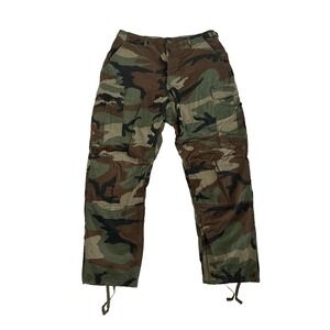 Vintage 1980s Military Mens Medium Reg US Army BDU Trousers Woodland Camo Combat